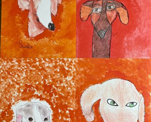 SOS Levrieri - Disegni delle classi quarte - Scuole Porto di Legnago (VR)